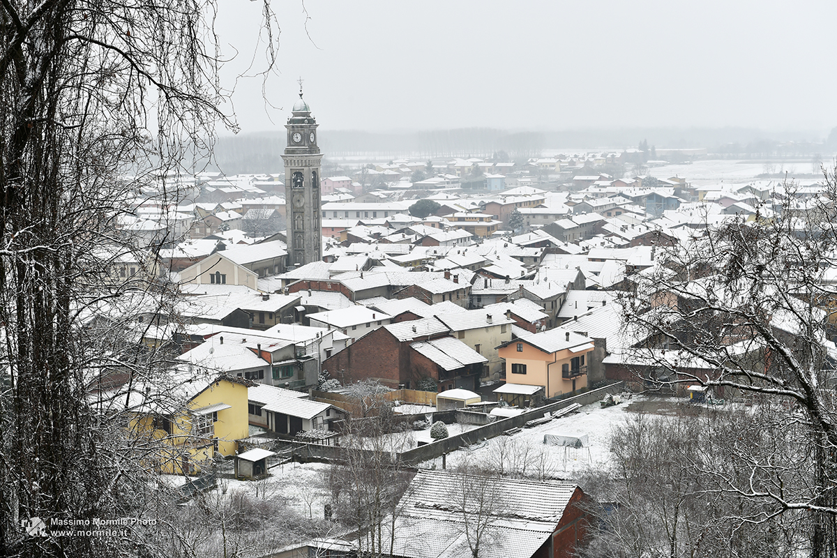 Fara Novarese sotto la neve.